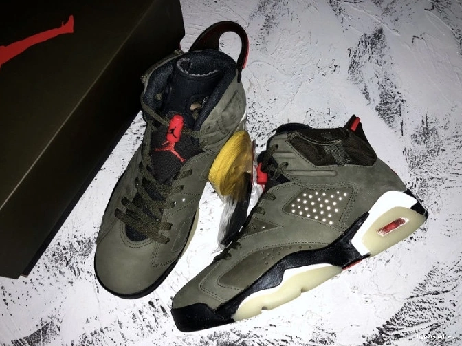 Jordan CN1084-200 x 6 Medium Air Olive Scott Travis 0630